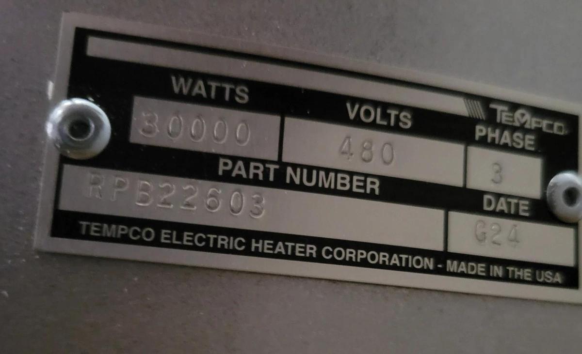 Tempco Radiant Panel Heater RPB22603,  30KW, 3 ph. 480v, 60" x 24" tall