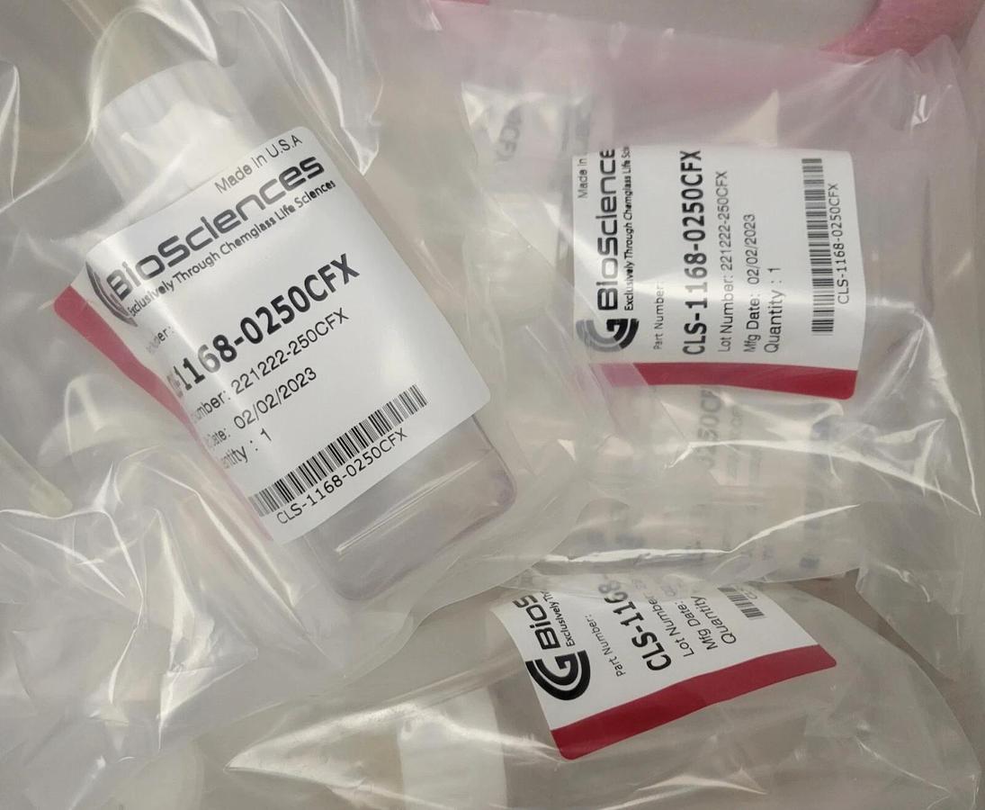 Chemglass 250ml Bottle Assy/2-Port/CFlex( 10/PK) CLS-1168-0250CFX