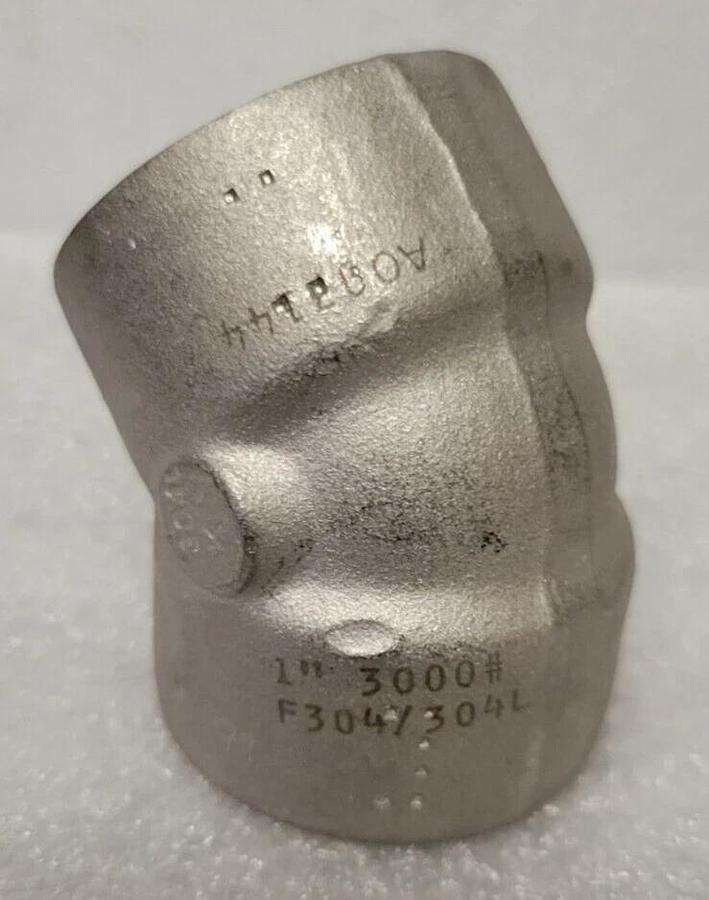 ASP  A182F  Stainless Steel 45 Degree Elbow  USA /B16  1" 3000#  F304/304L