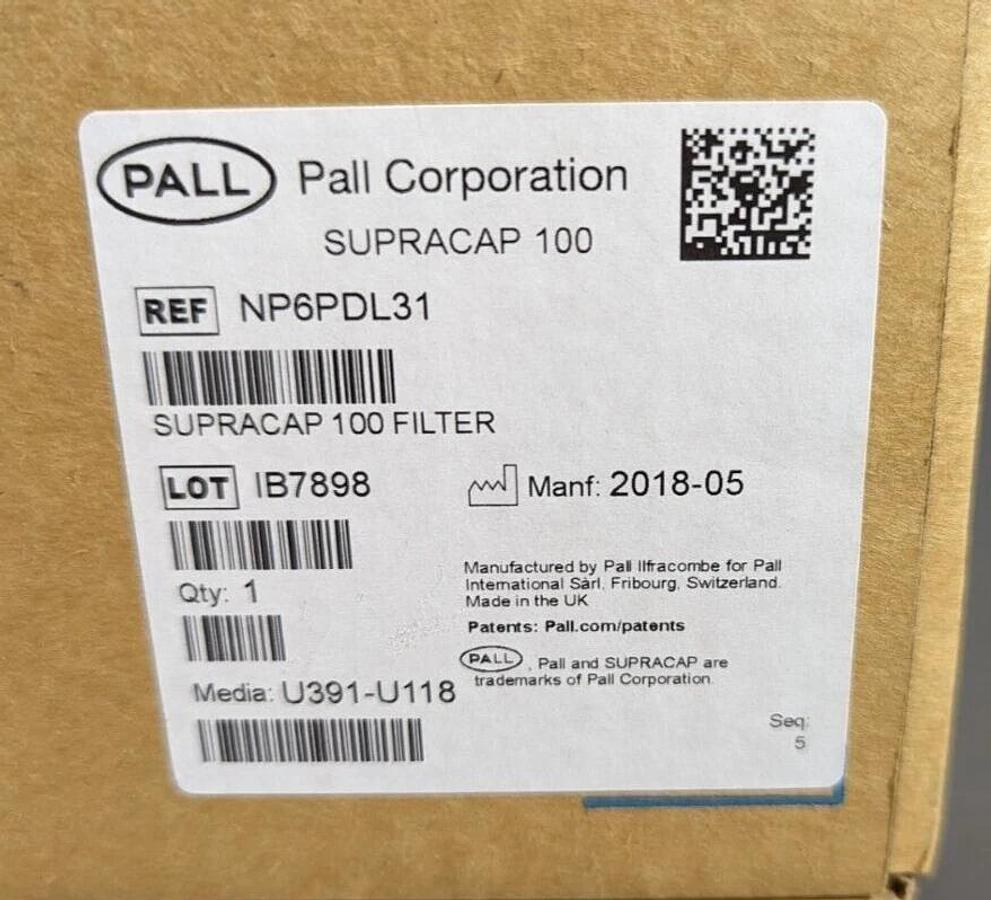 PALL NP6PDL31 Supracap 100 filter capsule,  10 inch 0.2-3 µm