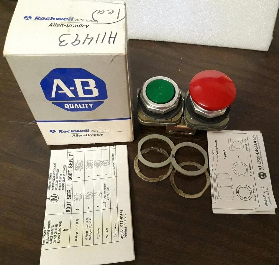 Allen-Bradley 800T-FC16F  Red/Green Push Button Switch
