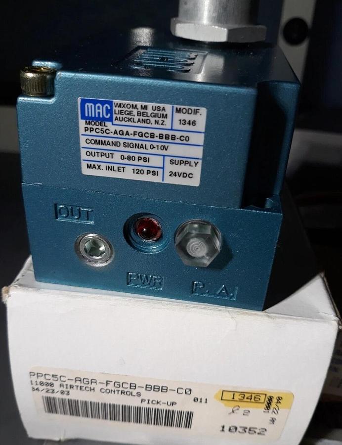 Mac  valves  PPC5C-AGA-FGCB-BBB-C0, PROPORTIONAL CONTROL VALVE 24VDC