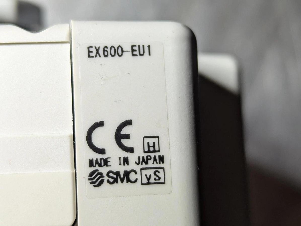 Used SMC EX600-ED2 ,  (2) EX600-AXA,  EX600-SPR1A, EX600-EU1 Valve Analog Module