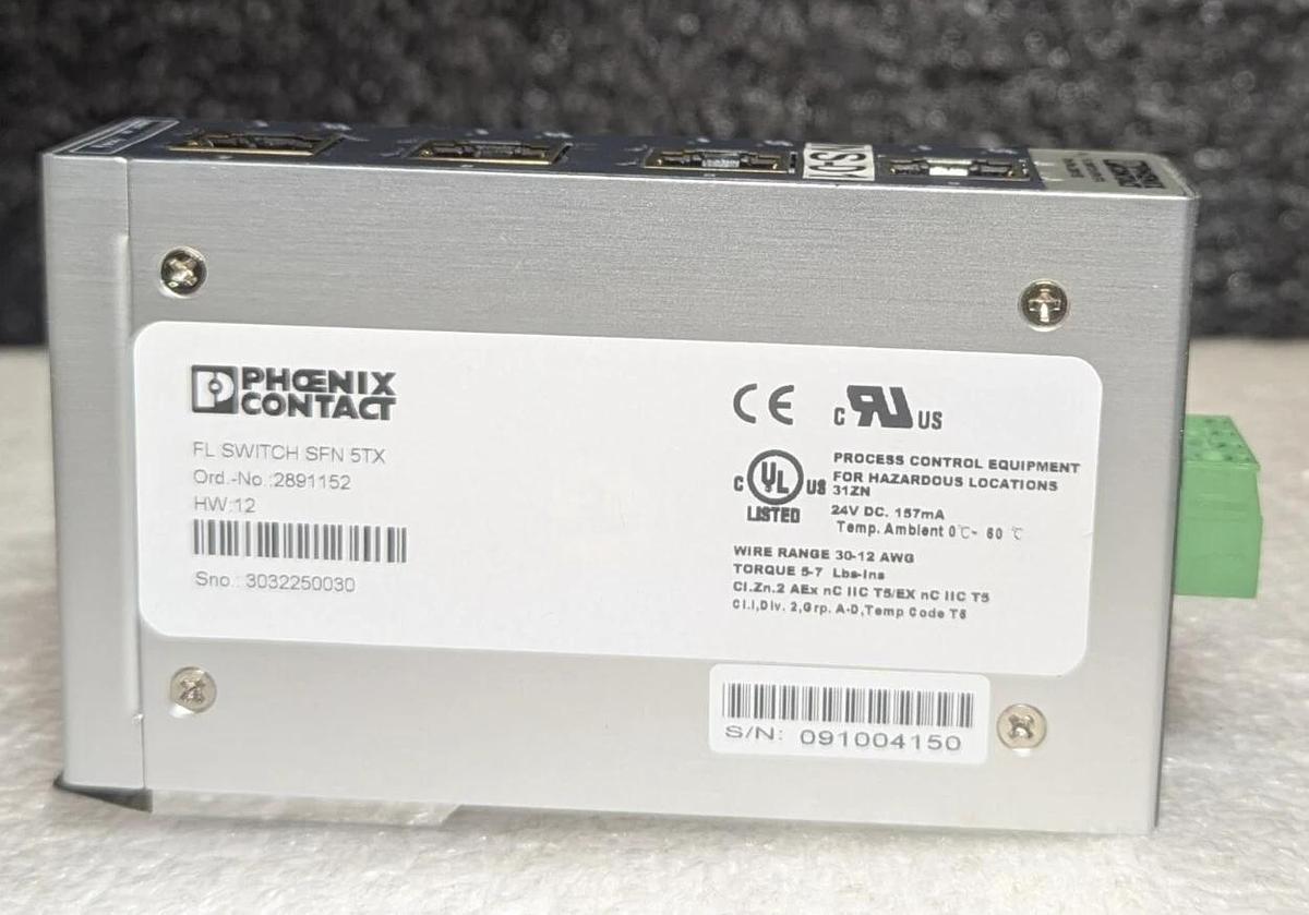 Used Phoenix Contact FL Switch SFN 5TX  2891152 Industrial Ethernet Switch Module