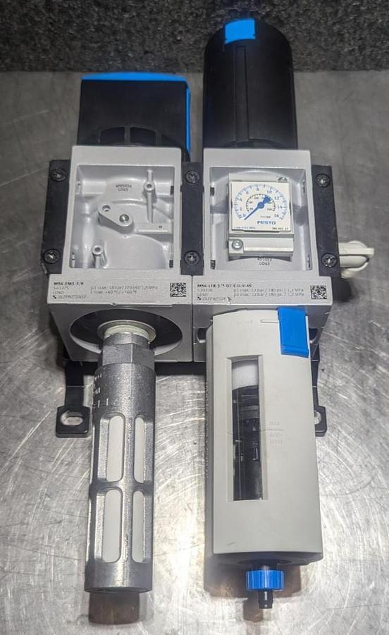 Used Festo MS6-LFR3/8-D7-E-U-V-AS Filter Regulator , MS6-EM1-3/8 541275 valve