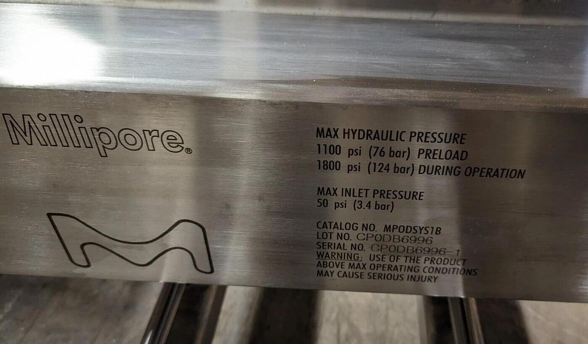 Used Millipore MPODSYS1B Process Scale Holders 1 Rack
