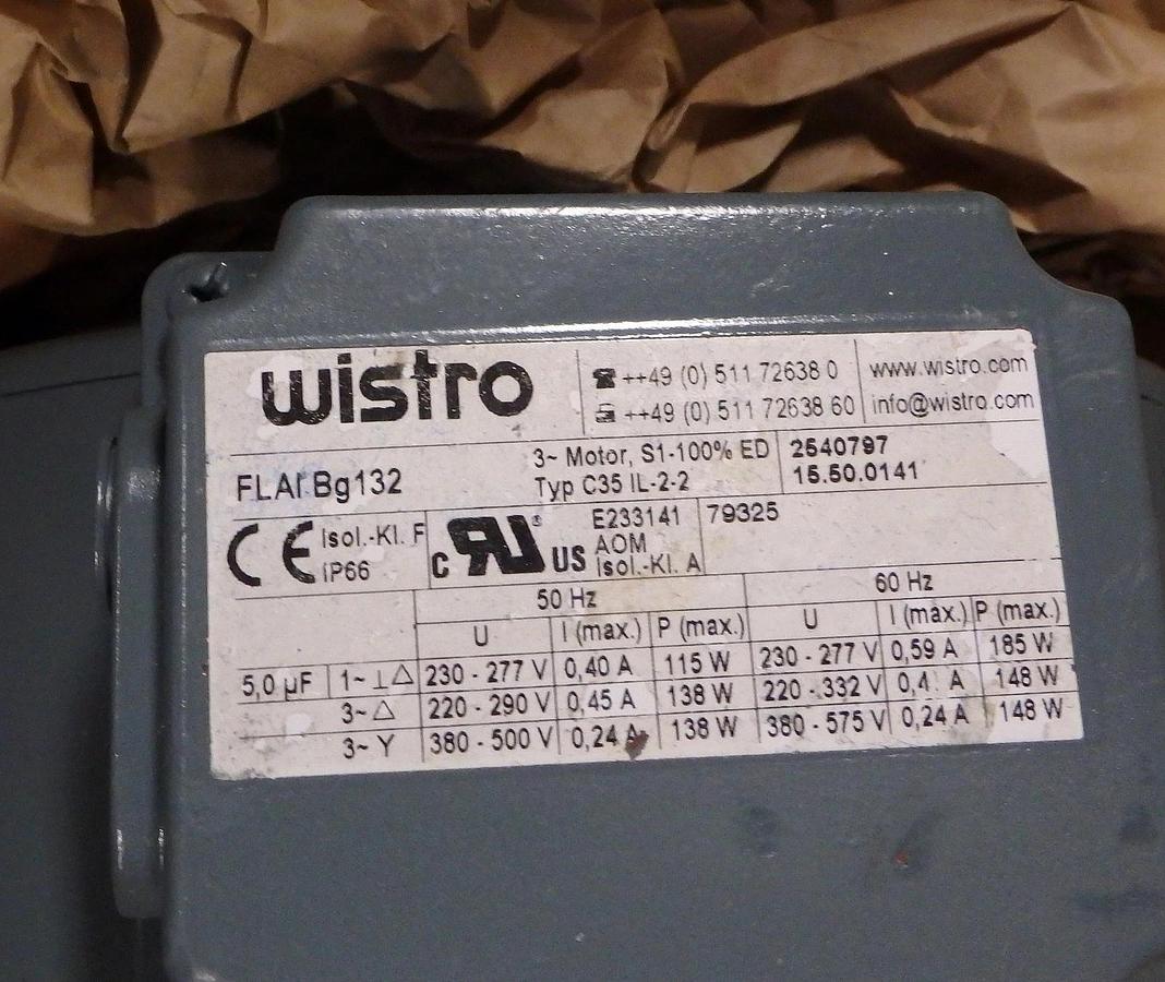 Bauer Gearmotor G32-10/DP4A122-381M-BR-FV-AS/M  (new 2012) electric motor