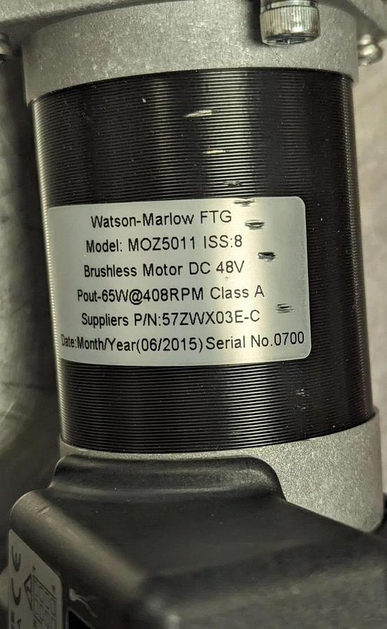 Used Watson Marlow PMD48VDC300 / MOZ5011 with Watson 313D2 Pump-head 3 Rollers 2.4mm
