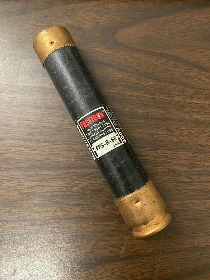 Used Fusetron Bussmann FRS-R-60 60 Amp 600V time delay fuse