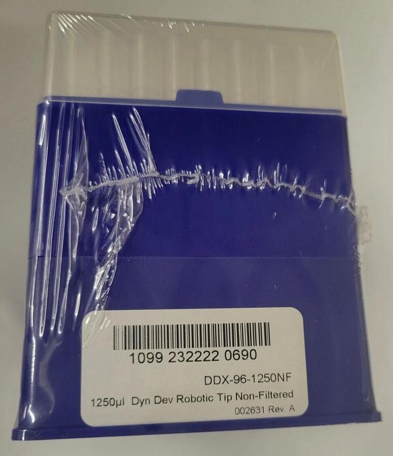 Lot of 10, Dynamic Devices 1250μL Pipette Tip Sterile DDX-96-1250NF