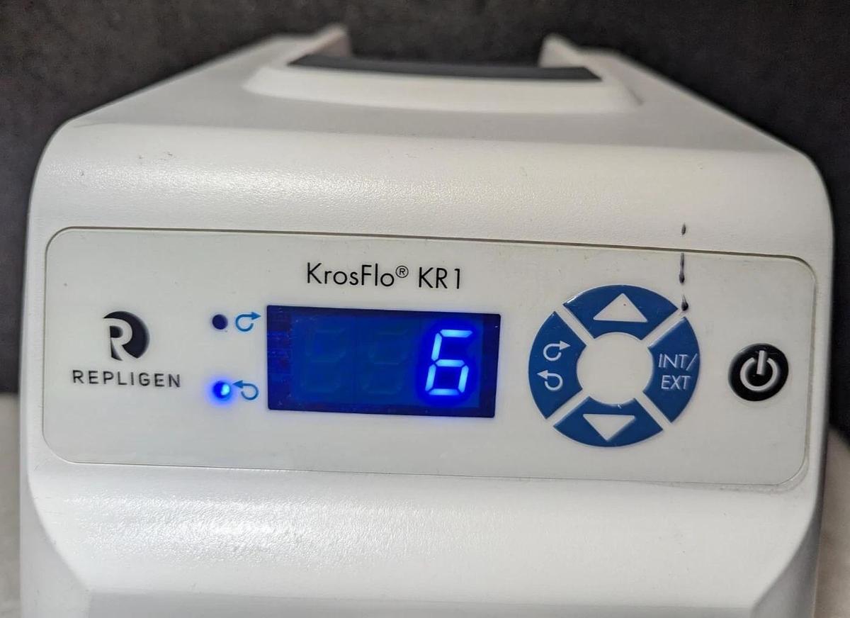 Used Repligen  KrosFlo KR1 with Head pump 900-2484 Use Tubing  L/S 13,14,16,25,18,17