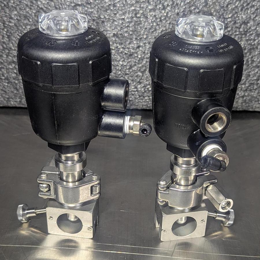 Used 2020 Lot of 2 ARTeSYN ARTGA003512 500"x 875"Stainless Actuated Pneumatic Pinch Valve Lot of 2 ARTeSYN ARTGA003512 500"x 875"Stainless Actuated Pneumatic Pinch Valve