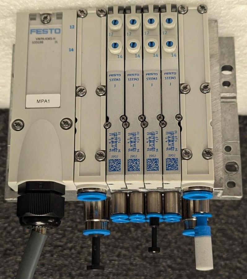 Used Festo Manifold VMPA-KMS-H  533198 And VMPA1-MPM-EMM-8 /537988 valves