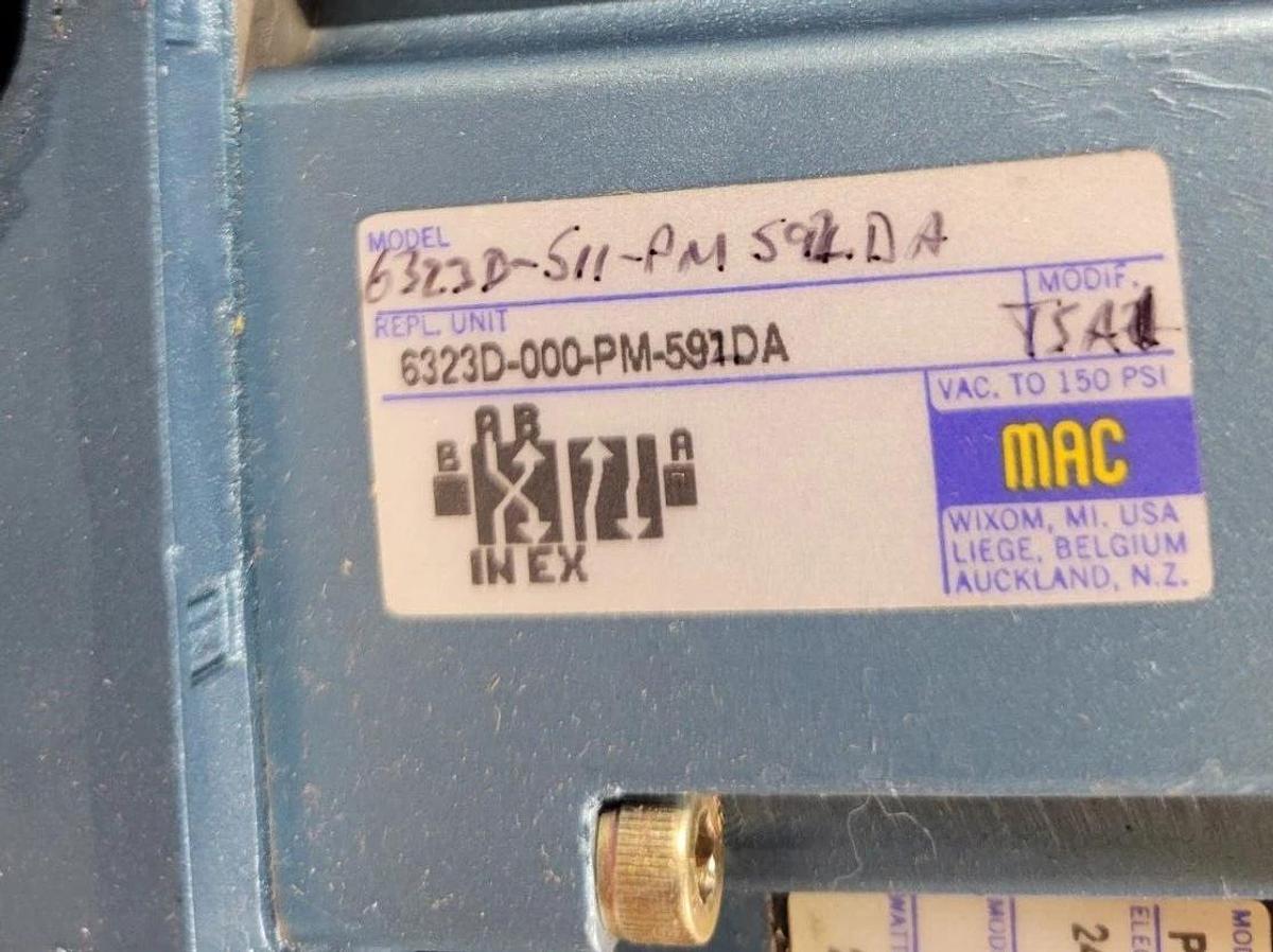 MAC 6323D-000-PM-591DA SOLENOID VALVE & PME591DAAG