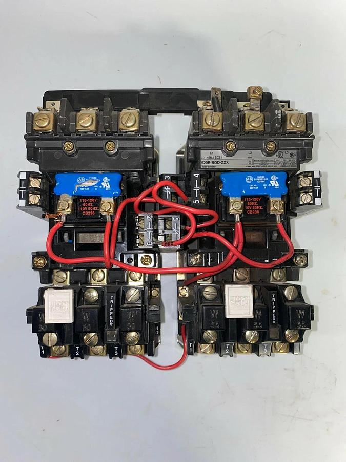 Used Allen Bradley 520E-BOD-XXX Multi-speed size 1 starter two speed