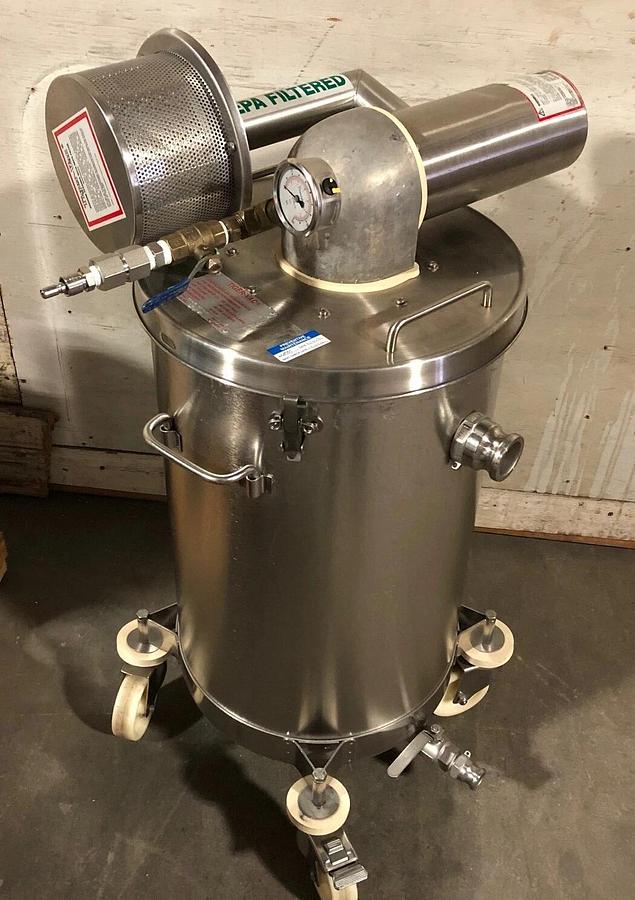 Tiger-Vac Model CS-15, HEPA Pneumatic Vacuum Cleaner stainless steel