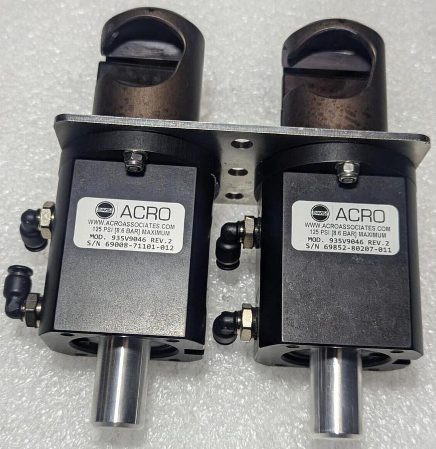 Used 2  Acro Bimba  3/4"- 1"   935V9046 REV2 Pneumatic Pinch Valve 125PSI