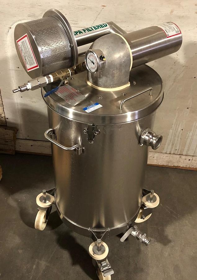 Tiger-Vac Model CS-15, HEPA Pneumatic Vacuum Cleaner stainless steel