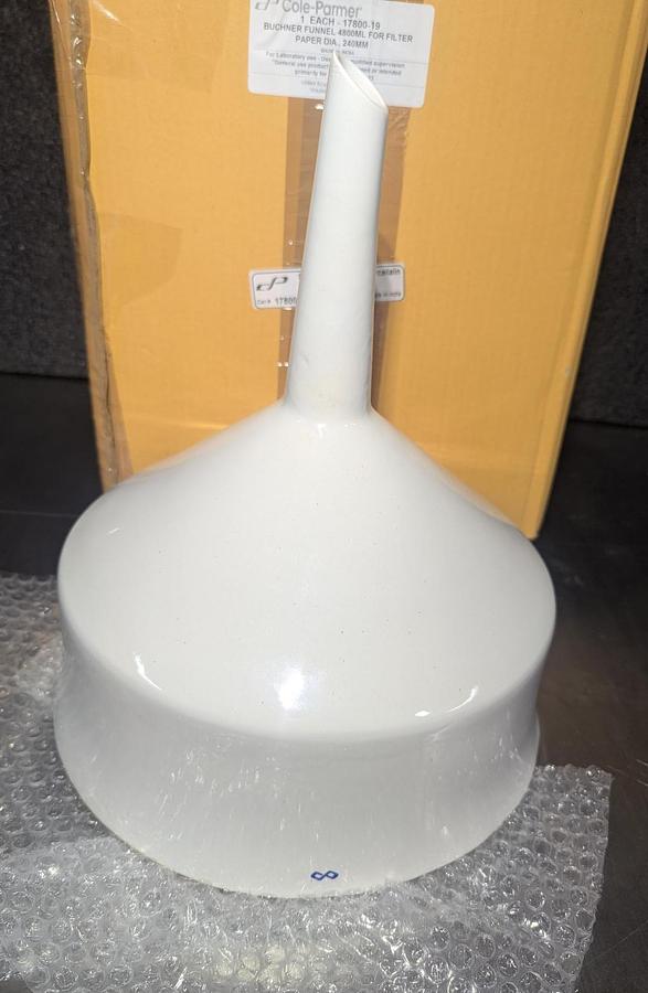 2023 Cole-Parmer JBF4800-CP Buchner Funnel Porcelain 4800ml Cole-Parmer JBF4800-CP Buchner Funnel Porcelain 4800ml