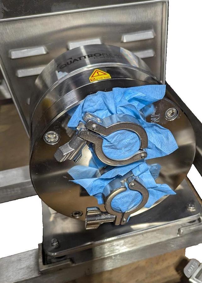 Used QuattroFlow QF44HT-ACUEGN-230 Diaphragm Pump On Stainless Steel Cart