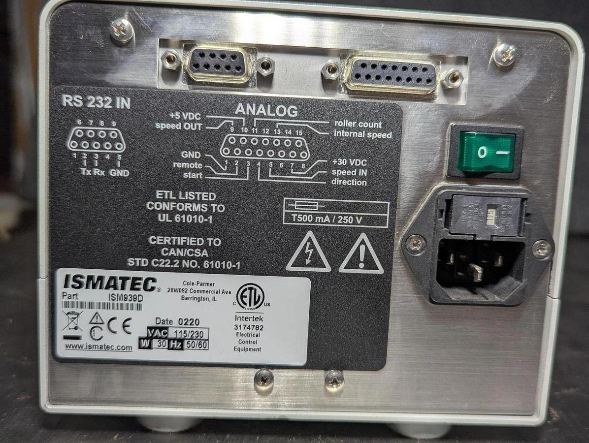 Used ISMATEC IPC ISM939D High Precision Multichannel Pump