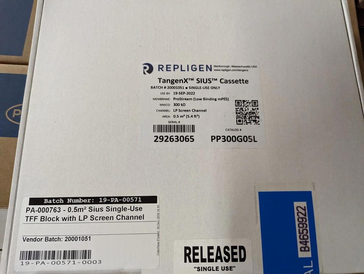 Repligen Cat# PP300G05L TangenX™ SIUS™ Cassette Tangential Flow Filtration