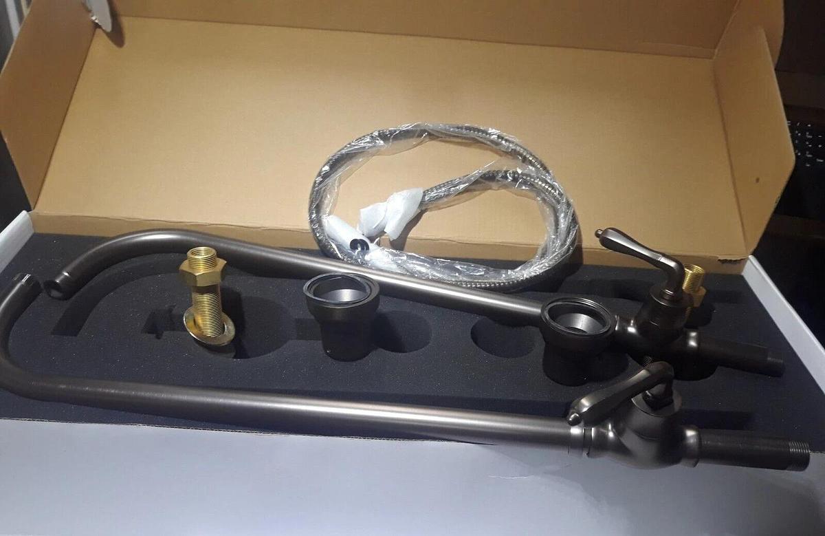 Used Carbon Bronze DXV TRADITIONAL FLOOR MOUNT BATHTUB FAUCET  D35107954.110