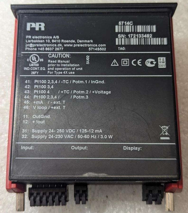 Used PR Electronics  5714C  Programmable LED Indicator