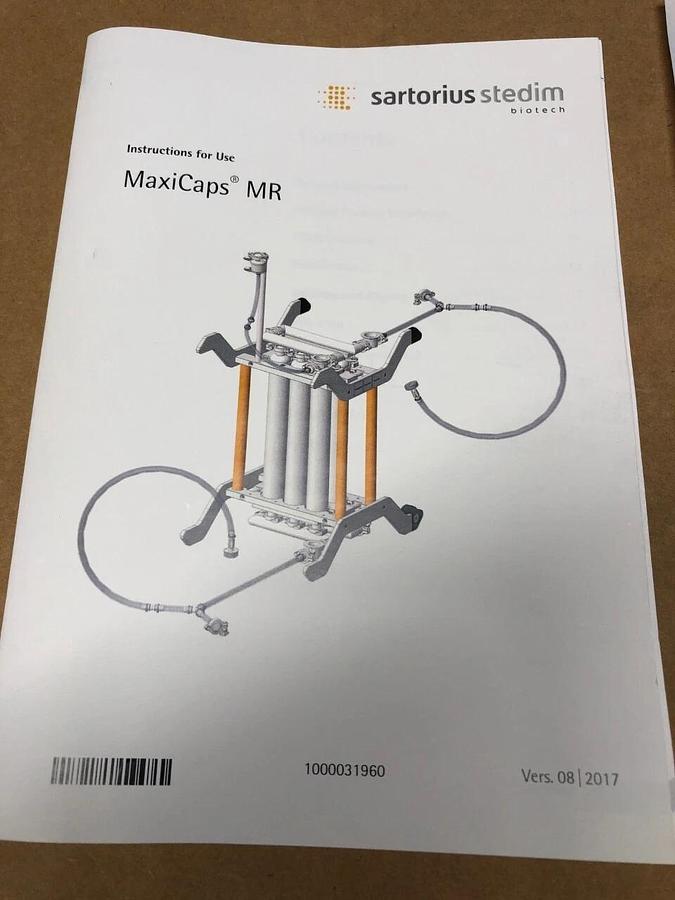 Used SARTORIUS STEDIM 5557303P3-MR9 MAXICAPS MR 9  SARTOPURE GF+ FILTER ASSEMBLY