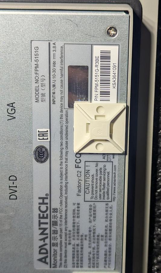 Used 2020 Advantech FPM-5151G Monitor Touch Screen Advantech FPM-5151G Monitor Touch Screen