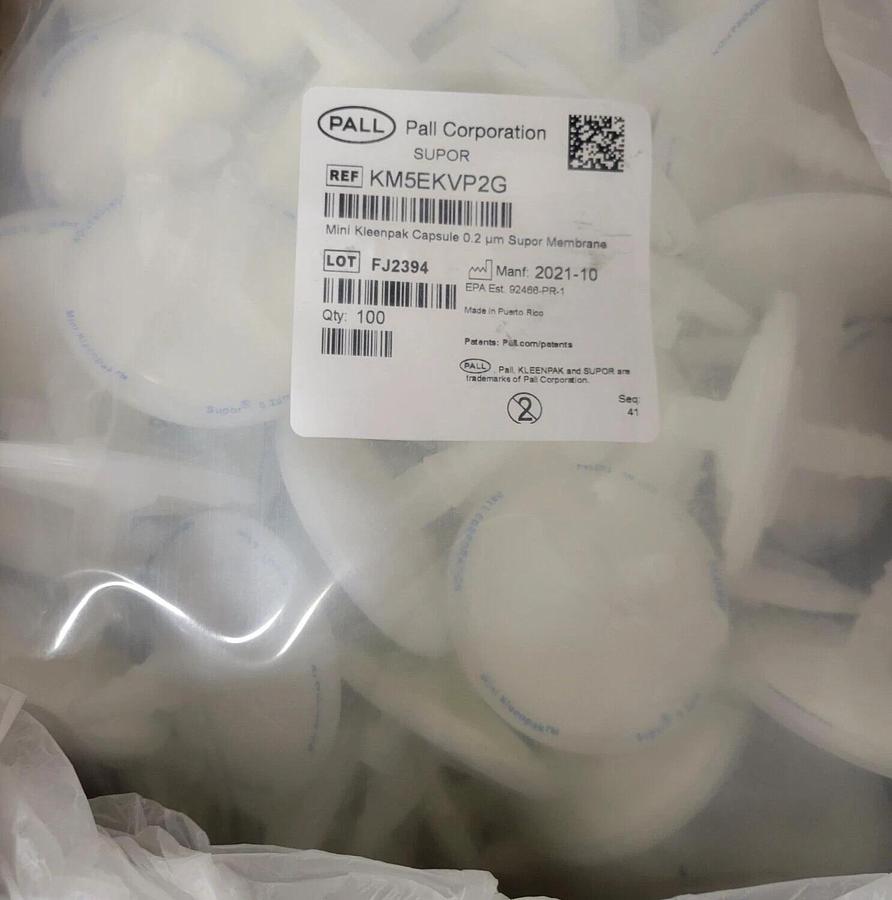 100 PK PALL KM5EKVP2G Supor  membrane in Mini Kleenpak™ capsules, 0.2 µm