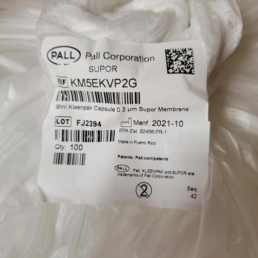 100 PK PALL KM5EKVP2G Supor  membrane in Mini Kleenpak™ capsules, 0.2 µm