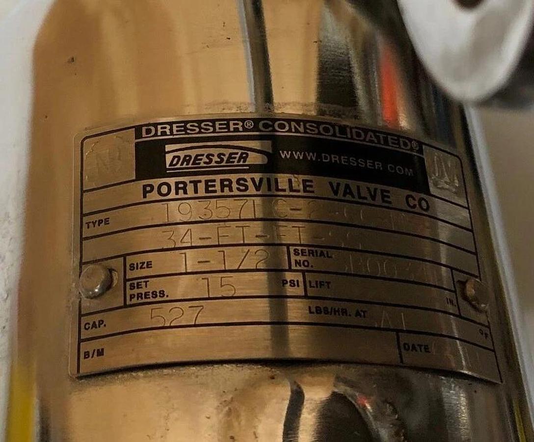 Dresser  1 1/2" 19000 Series, 15 psi  Consolidated® Safety Relief Valve 19357L