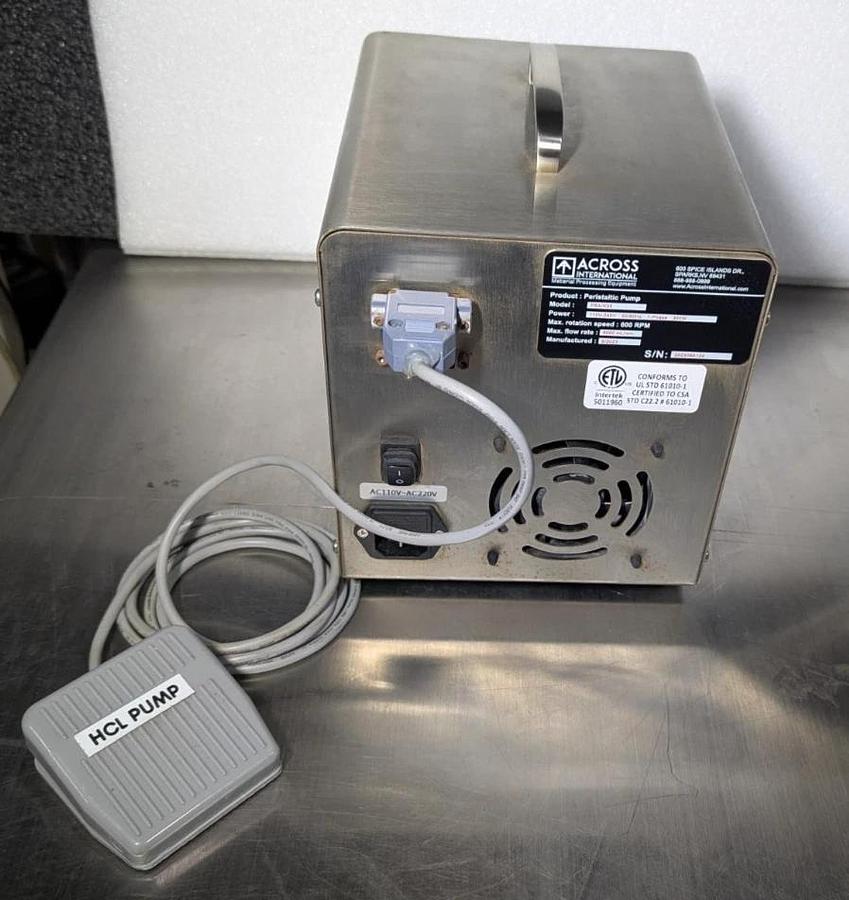 Used Across International P6A/K25  Peristaltic Pump with  Foot switch