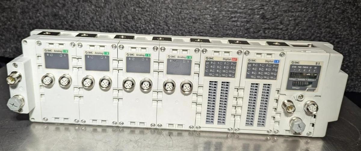 Used SMC Valve Assembly (4) Analog IN EX600-AXA , EX600-DYPF, EX600-DXPF,EX600-SPR1A