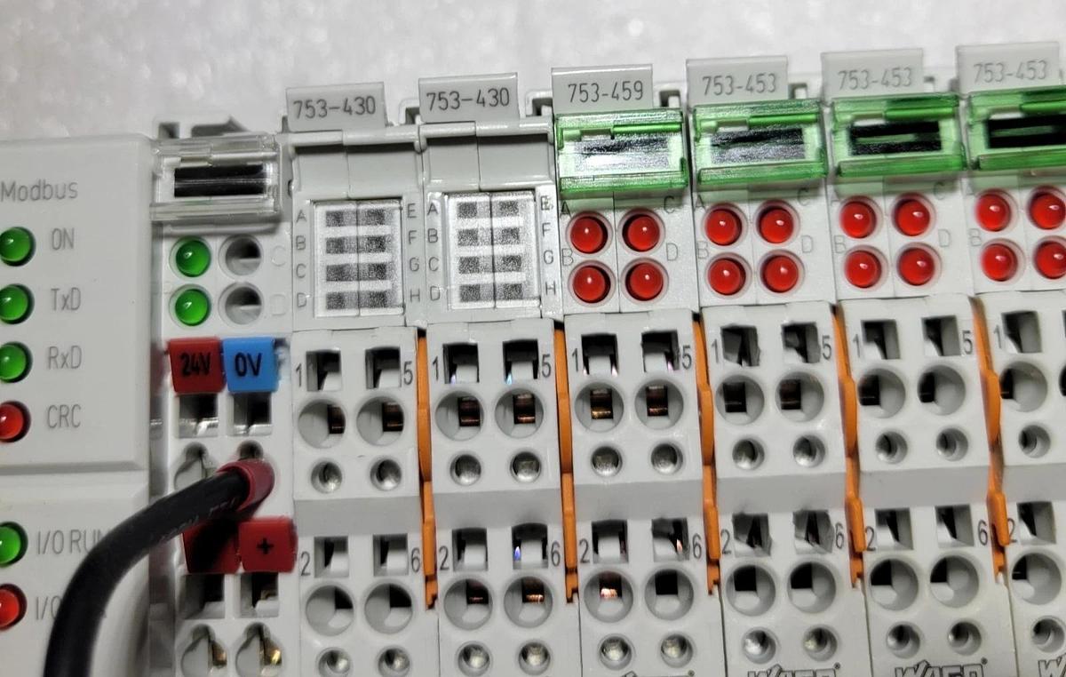 Used WAGO 750-315 Fieldbus Coupler MODBUS RTU with many modules