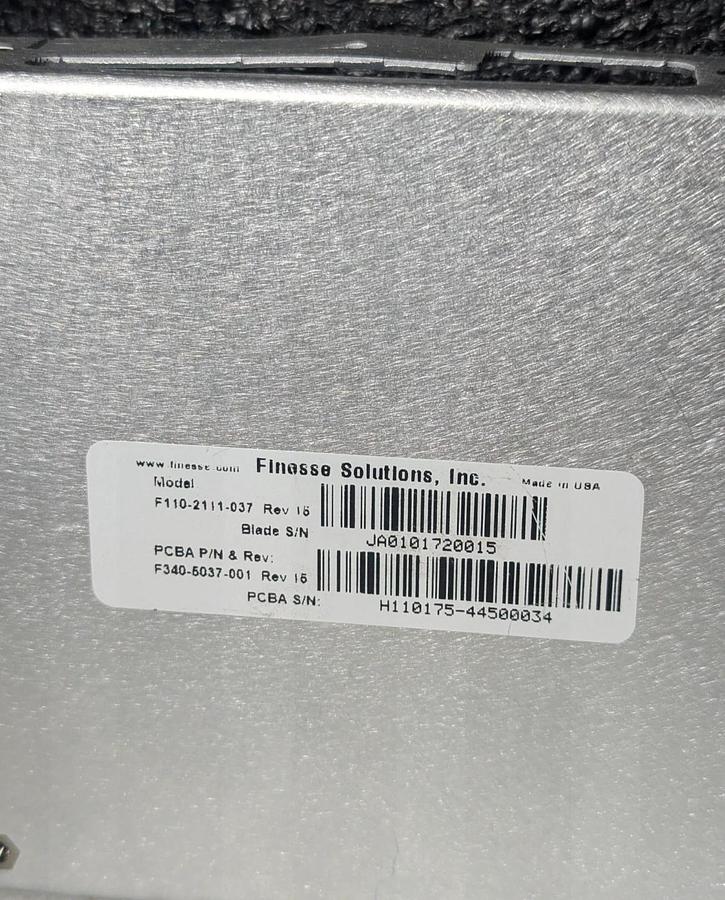 Used Finesse Solutions  F110-2111-037  Rev 15 TruSens Transmitter