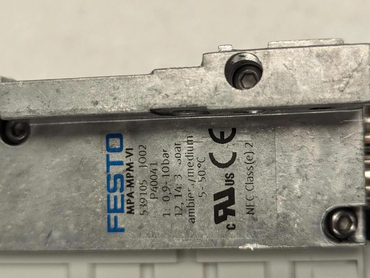 Used Festo Manifold VMPA-KMS-H  533198 And VMPA1-MPM-EMM-8 /537988 valves