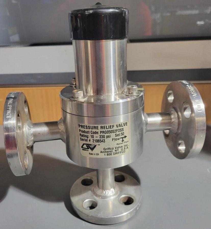 Used Griffco pressure relief valve PRG050S2FOSS