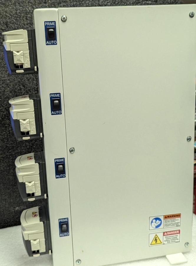 Used Broadley James BioNet  Pump Module II  PM4-106353-0201 W/ 4 , 314DVP  Pump head