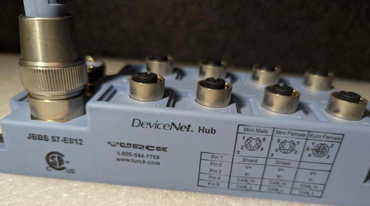 Used Turck JBBS-57-E812  DeviceNet. Hub 8  Connector Ports