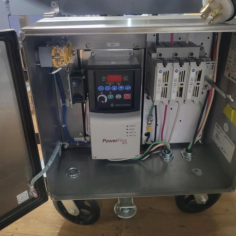 Used Busch Mink MM 1142 BV Vacuum Pump 2014 with controls and cart