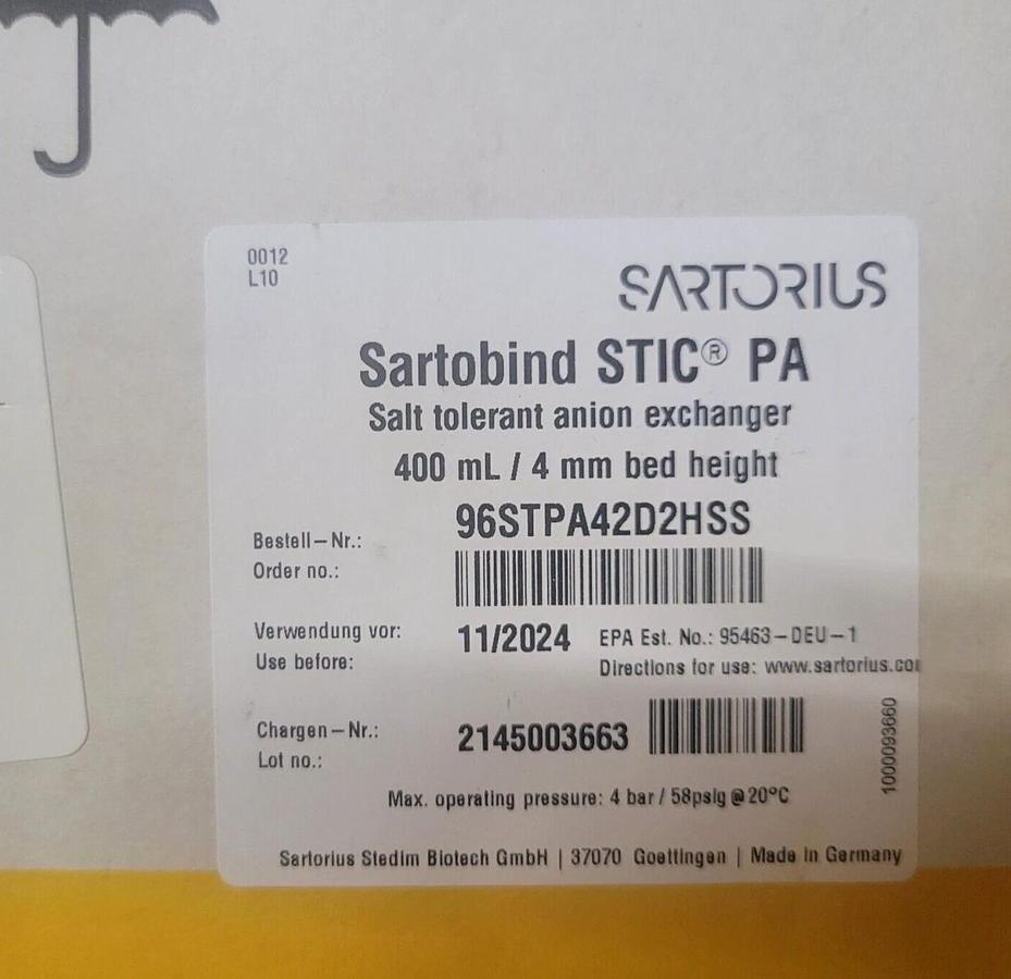 Sartorius 96STPA42D2HSS Sartobind STIC® PA  anion exchange membrane