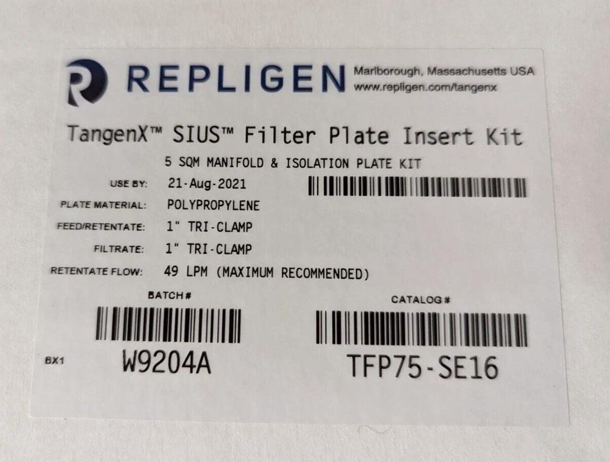 REPLIGEN TangenX SIUS FILTER PLATE INSERT KIT TFP75-SE16