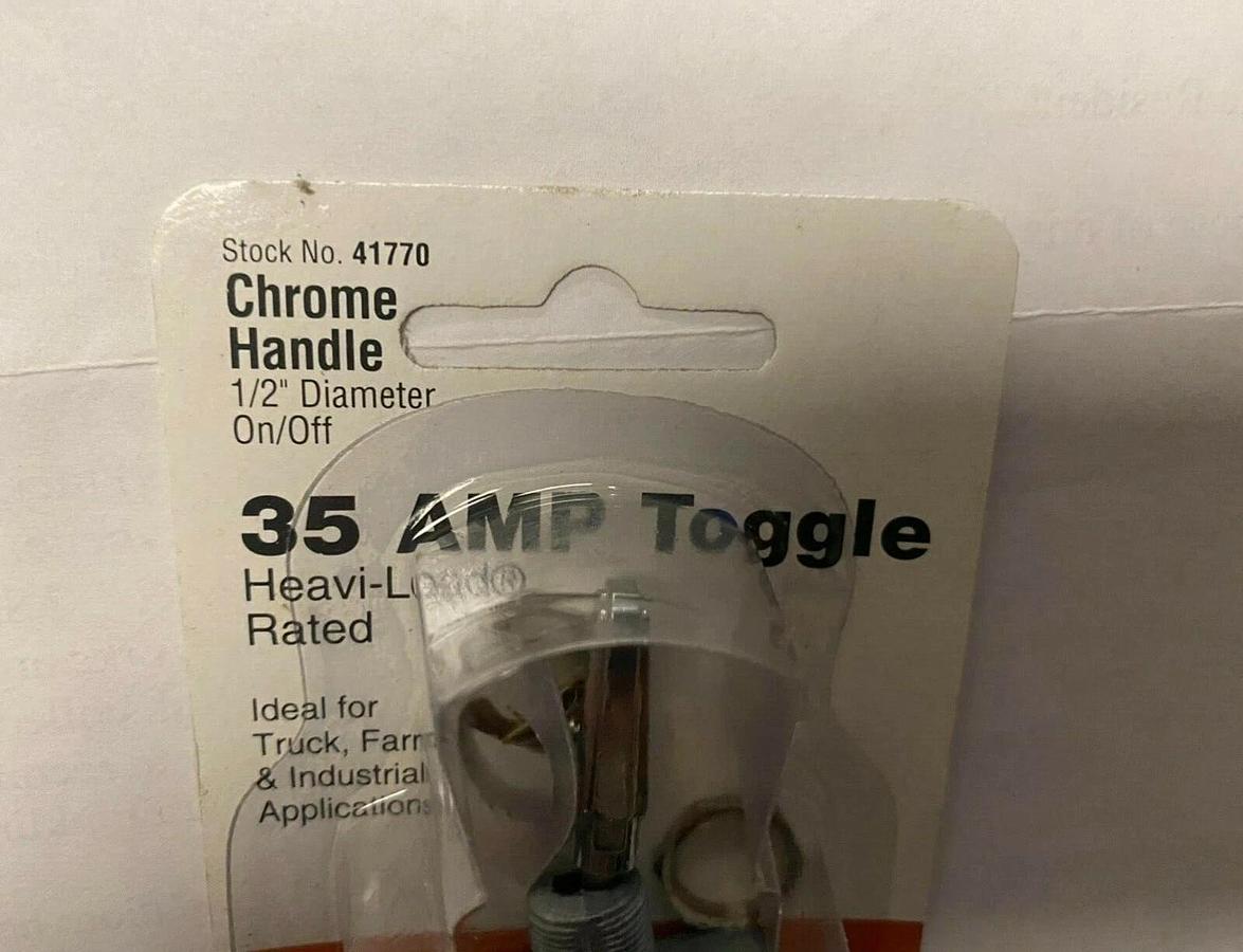Lot of 4, Chrome CalTerm 35 AMP Toggle Switch, Heavi-Load rated