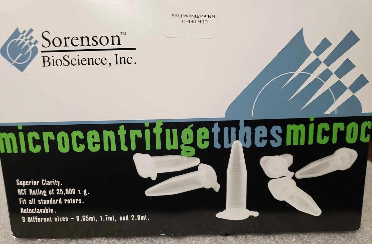 (3) Sorenson BioScience Microcentrifuge tube w/cap 1.7 ml Natural 11500-E  (500)