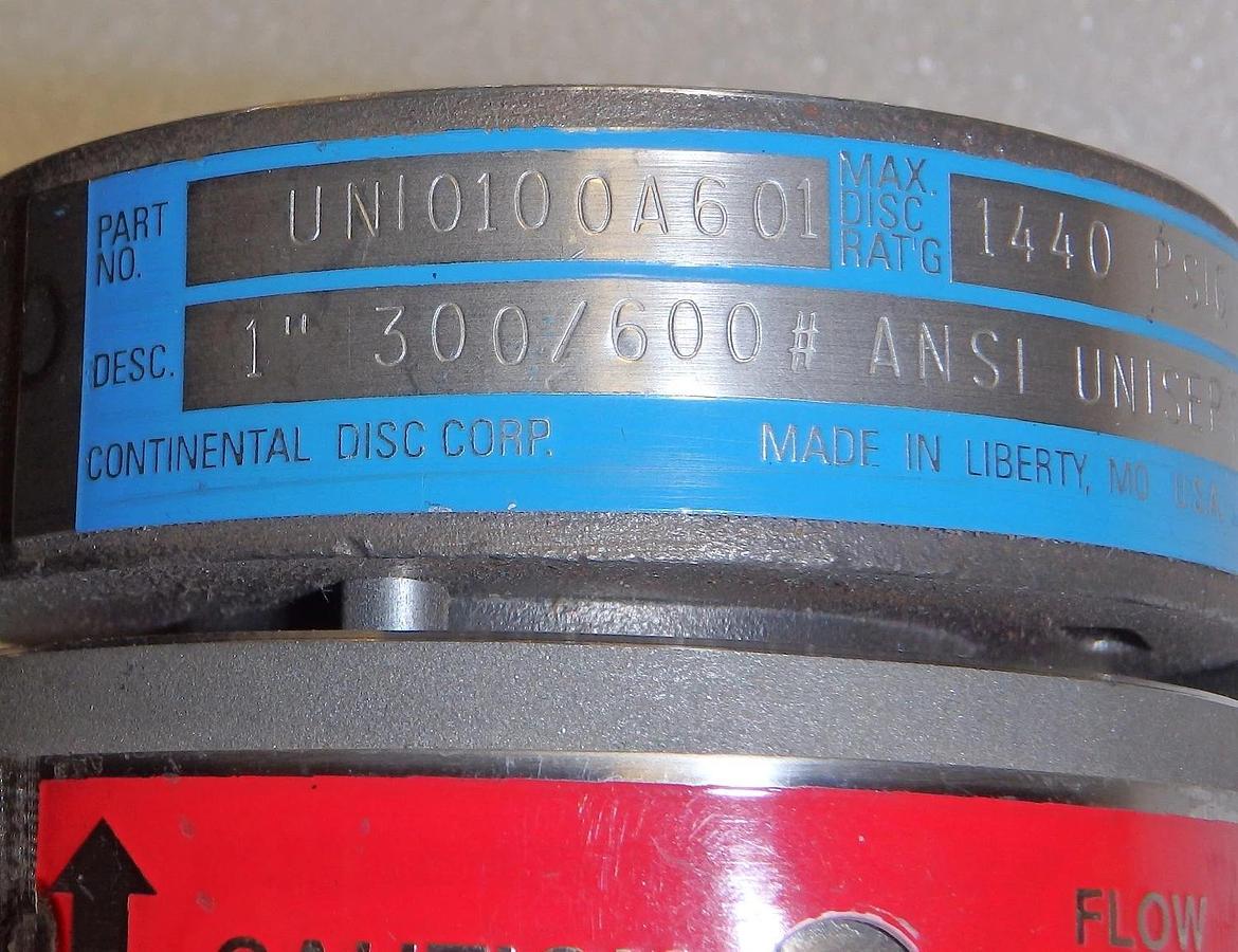 Continental Rupture Disc Holder 1" Unisert Hastalloy/stainless steel UNI0100A601
