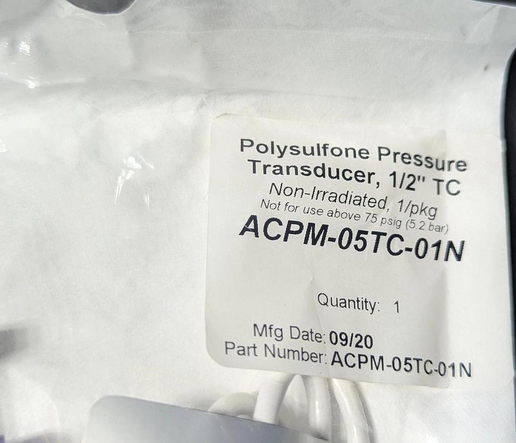 Repligen Polysulfone Pressure Transducer ACPM-05TC-01N , 1/2" TC  Non-Irradiated