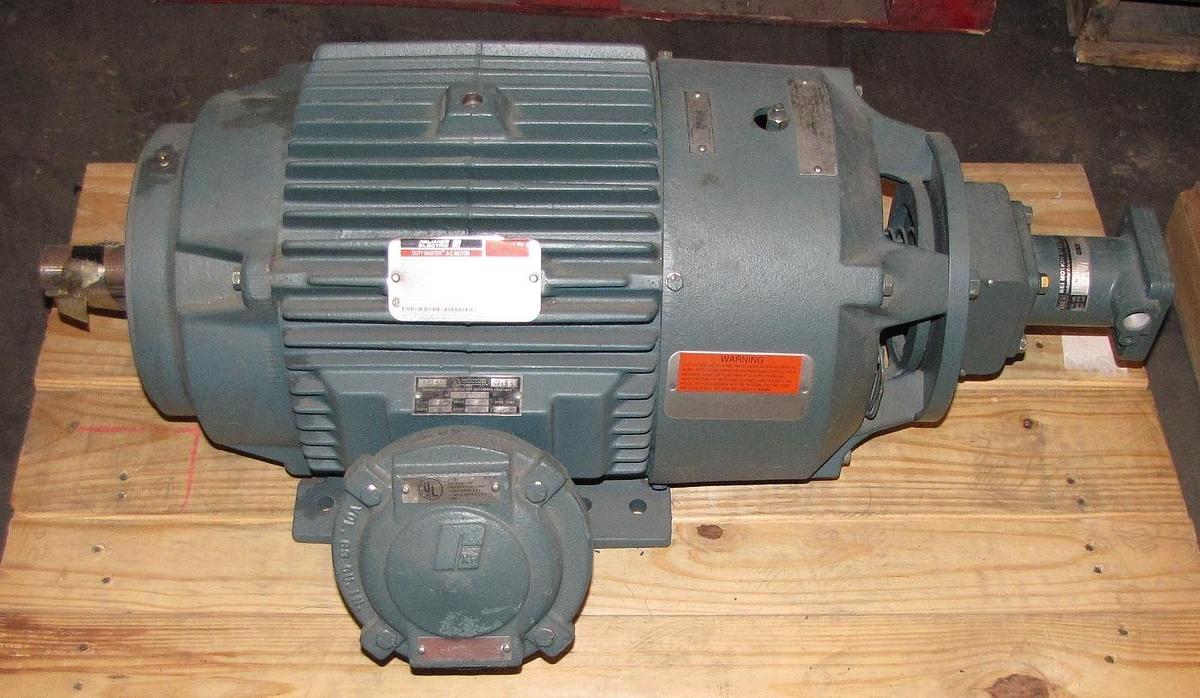Reliance 5HP Electric  MOTOR 180 volt  Hazardous  1445 RPM, 50HZ  BEI Encoder