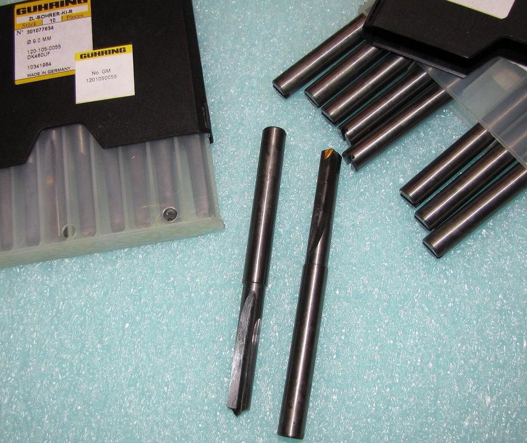 10 Guhring  Drill Carbide DK460UF Coolant  9mm ZL-Bohrer-KI-R *new*